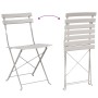 Sillas de jardín plegables 2 unidades Beige Acero de , Sillas de jardín - Ref: Foro24-42002959, Precio: 80,89 €