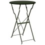 Mesa de Bistro Plegable Verde Oscuro Ø50x71 cm Acero Tratado en Polvo by , Garden tables - Ref: Foro24-42002961, Price: 56,20...