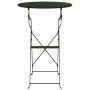 Mesa de Bistro Plegable Verde Oscuro Ø50x71 cm Acero Tratado en Polvo by , Garden tables - Ref: Foro24-42002961, Price: 56,20...