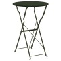 Mesa de Bistro Plegable Verde Oscuro Ø50x71 cm Acero Tratado en Polvo by , Garden tables - Ref: Foro24-42002961, Price: 56,20...