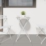 Mesa de Bistro Plegable Blanca Ø50x71 cm de Acero con Revestimiento en Polvo | Foro24.es | Tu tienda online para hogar, jardín y más Foro24.es