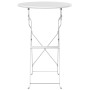 Mesa de Bistro Plegable Blanca Ø50x71 cm de Acero con Revestimiento en Polvo | Foro24.es | Tu tienda online para hogar, jardín y más Foro24.es