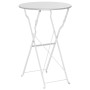 Mesa de Bistro Plegable Blanca Ø50x71 cm de Acero con Revestimiento en Polvo | Foro24.es | Tu tienda online para hogar, jardín y más Foro24.es