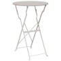 Mesa de Bistro Plegable Beige Ø50x71 cm de Acero con Recubrimiento en Polvo | Foro24.es | Tu tienda online para hogar, jardín y más Foro24.es