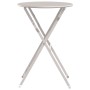 Mesa de Bistro Plegable Beige Ø50x71 cm de Acero con Recubrimiento en Polvo | Foro24.es | Tu tienda online para hogar, jardín y más Foro24.es