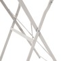 Mesa de Bistro Plegable Beige Ø50x71 cm de Acero con Recubrimiento en Polvo | Foro24.es | Tu tienda online para hogar, jardín y más Foro24.es