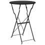 Mesa de Bistro Plegable Antracita Ø50x71 cm de Acero Galvanizado by , Garden tables - Ref: Foro24-42002966, Price: 56,20 €, D...