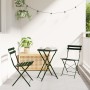 Juego de bistró plegable de 3 piezas  verde oscuro de acero | Foro24.es | Tu tienda online para hogar, jardín y más Foro24.es