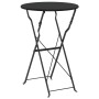 Mesa de Bistro Plegable Antracita Ø50x71 cm de Acero Galvanizado