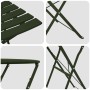Juego de bistró plegable de 3 piezas  verde oscuro de acero | Foro24.es | Tu tienda online para hogar, jardín y más Foro24.es
