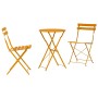 Conjunto de Bistro Plegable de 3 Piezas  Amarillo Mostaza Acero | Foro24.es | Tu tienda online para hogar, jardín y más Foro24.es