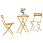 Conjunto de Bistro Plegable de 3 Piezas  Amarillo Mostaza Acero | Foro24.es | Tu tienda online para hogar, jardín y más Foro24.es