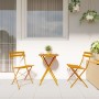 Conjunto de Bistro Plegable de 3 Piezas  Amarillo Mostaza Acero | Foro24.es | Tu tienda online para hogar, jardín y más Foro24.es