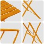 Conjunto de Bistro Plegable de 3 Piezas  Amarillo Mostaza Acero | Foro24.es | Tu tienda online para hogar, jardín y más Foro24.es