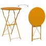 Conjunto de Bistro Plegable de 3 Piezas  Amarillo Mostaza Acero | Foro24.es | Tu tienda online para hogar, jardín y más Foro24.es