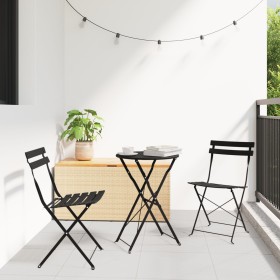 Juego de Bistro Plegable de 3 Piezas en Acero