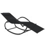 Steel and black textilene rocking lounger by vidaXL, Loungers - Ref: Foro24-318116, Price: 97,14 €, Discount: %
