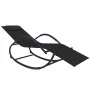 Steel and black textilene rocking lounger by vidaXL, Loungers - Ref: Foro24-318116, Price: 95,67 €, Discount: %
