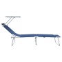 Tumbonas plegables 2 pcs con toldo Tela Oxford 600D Azul | Foro24.es | Tu tienda online para hogar, jardín y más Foro24.es