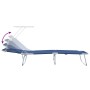 Tumbonas plegables 2 pcs con toldo Tela Oxford 600D Azul | Foro24.es | Tu tienda online para hogar, jardín y más Foro24.es