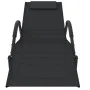 Steel and black textilene rocking lounger by vidaXL, Loungers - Ref: Foro24-318116, Price: 95,67 €, Discount: %