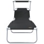 Tumbonas Plegables 2 pcs con Toldo Tela Oxford 600D Negra | Foro24.es | Tu tienda online para hogar, jardín y más Foro24.es