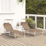 Tumbonas Plegables 2 pcs con toldo Tela Oxford 600D Taupe von , Liegen - Ref: Foro24-42003063, Preis: 104,34 €, Rabatt: %