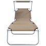 Tumbonas Plegables 2 pcs con toldo Tela Oxford 600D Taupe von , Liegen - Ref: Foro24-42003063, Preis: 104,34 €, Rabatt: %