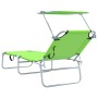 Tumbonas Plegables 2 pcs con Toldillo Verde 600D Oxford | Foro24.es | Tu tienda online para hogar, jardín y más Foro24.es