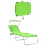 Tumbonas Plegables 2 pcs con Toldillo Verde 600D Oxford | Foro24.es | Tu tienda online para hogar, jardín y más Foro24.es