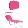Tumbonas Plegables 2 pcs con Sombrilla Rosa Tela Oxford 600D by , Loungers - Ref: Foro24-42003066, Price: 104,34 €, Discount: %