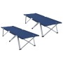 Juego de Cama de Camping Plegable Azul Tela y Metal Compacto | Foro24.es | Tu tienda online para hogar, jardín y más Foro24.es