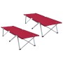 Cama de Lounge Plegable Roja Metal, Tela Estándar Plegable | Foro24.es | Tu tienda online para hogar, jardín y más Foro24.es