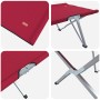 Cama de Lounge Plegable Roja Metal, Tela Estándar Plegable | Foro24.es | Tu tienda online para hogar, jardín y más Foro24.es