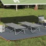 Camas de Camping 2 pcs con Bolsa de Transporte Gris Tela Oxford 600D | Foro24.es | Tu tienda online para hogar, jardín y más Foro24.es