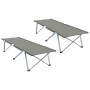 Camas de Camping 2 pcs con Bolsa de Transporte Gris Tela Oxford 600D | Foro24.es | Tu tienda online para hogar, jardín y más Foro24.es