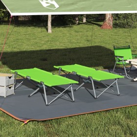 Cama de Camping Plegable Verde oscuro