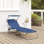 Tumbona Plegable con Techo Azul de Tejido Oxford 600D | Foro24.es | Tu tienda online para hogar, jardín y más Foro24.es