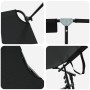 Tumbona plegable con toldo de tela Oxford 600D negra by , Loungers - Ref: Foro24-42003129, Price: 70,58 €, Discount: %