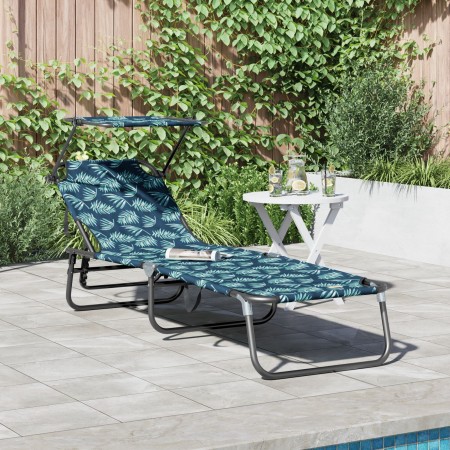 Tumbona Plegable con Patrón de Hojas Fabric de Oxford 600D von , Liegen - Ref: Foro24-42003133, Preis: 70,58 €, Rabatt: %