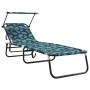 Tumbona Plegable con Patrón de Hojas Fabric de Oxford 600D von , Liegen - Ref: Foro24-42003133, Preis: 70,58 €, Rabatt: %