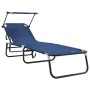 Tumbonas Plegables 2 pcs con Toldito Fabric Oxford Azul 600D | Foro24.es | Tu tienda online para hogar, jardín y más Foro24.es