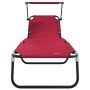 Tumbonas plegables 2 piezas con toldo roja 600D tela Oxford | Foro24.es | Tu tienda online para hogar, jardín y más Foro24.es