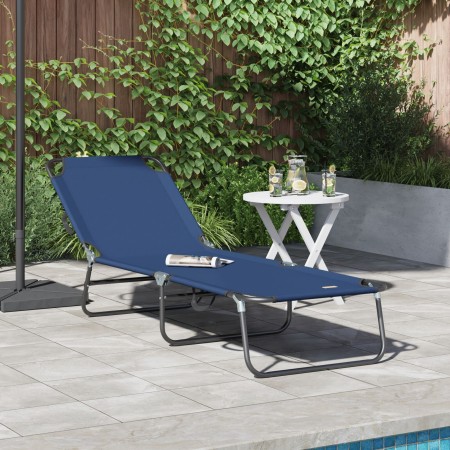 Tumbona Plegable Portátil Azul de Tejido Oxford 600D | Foro24.es | Tu tienda online para hogar, jardín y más Foro24.es