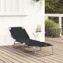 Tumbona Plegable Negra de Tela Oxford 600D | Foro24.es | Tu tienda online para hogar, jardín y más Foro24.es