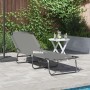 Tumbona Plegable Portátil Gris 600D Oxford | Foro24.es | Tu tienda online para hogar, jardín y más Foro24.es