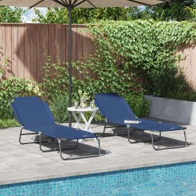 Tumbona plegable 2 pcs portátil de tela Oxford