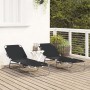 Tumbona Plegable 2 pcs Portátil Negro Tela Oxford 600D | Foro24.es | Tu tienda online para hogar, jardín y más Foro24.es