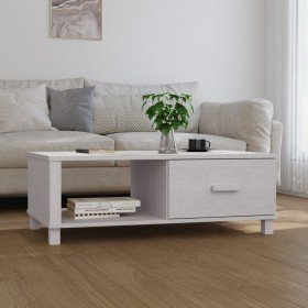 Mesa de centro HAMAR madera maciza de pino blanco 100x55x35 cm