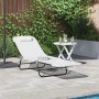 Tumbona plegable con reposacabezas Crema Textilene | Foro24.es | Tu tienda online para hogar, jardín y más Foro24.es